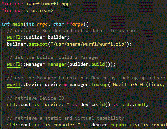 WURFL InFuze C++ API Wrapper | Device Detection